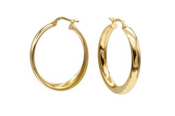 Unternehmen: Luxus Gold-Creolen, gedreht & poliert - TomCrow Jewellery