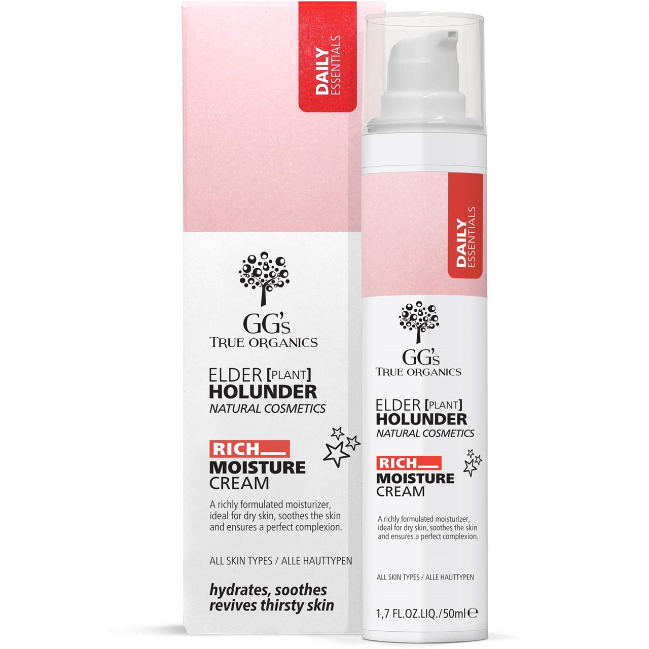 GGs Natureceuticals Produkt-Beispiele Rich Moisture Cream - reichhaltige Gesichtscreme / Feuchtigkeitscreme