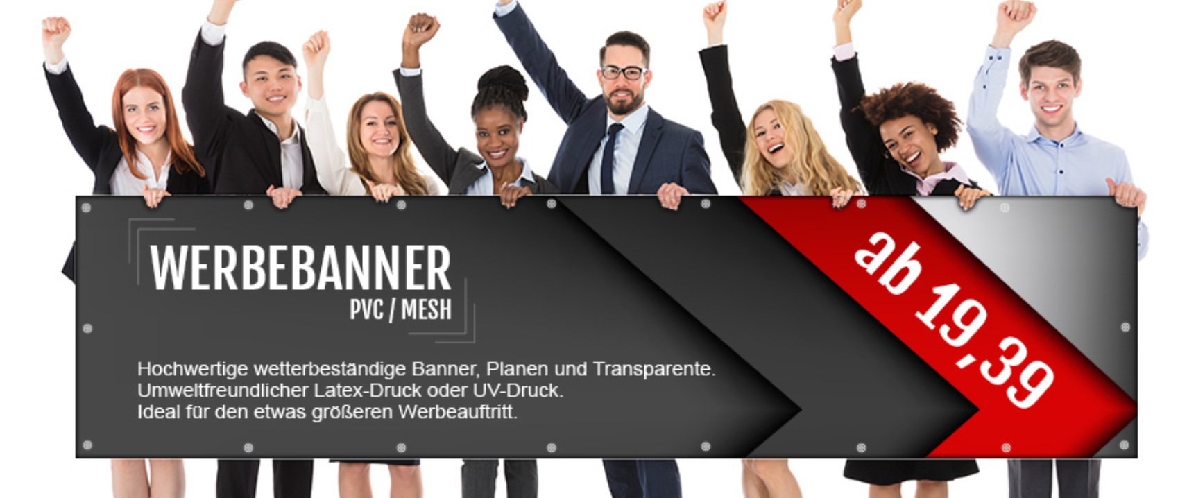 Druckerei Eins Zwei Drei Druck Todeschini KG Produkt-Beispiele Werbebanner Bauzaunplane