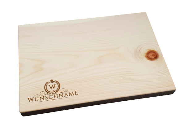 Jausenbrettl.at - Schneidebretter aus Holz! Produkt-Beispiele Schneidebrett aus Zirbenholz, massiv, unbehandelt, aus einem Stück!