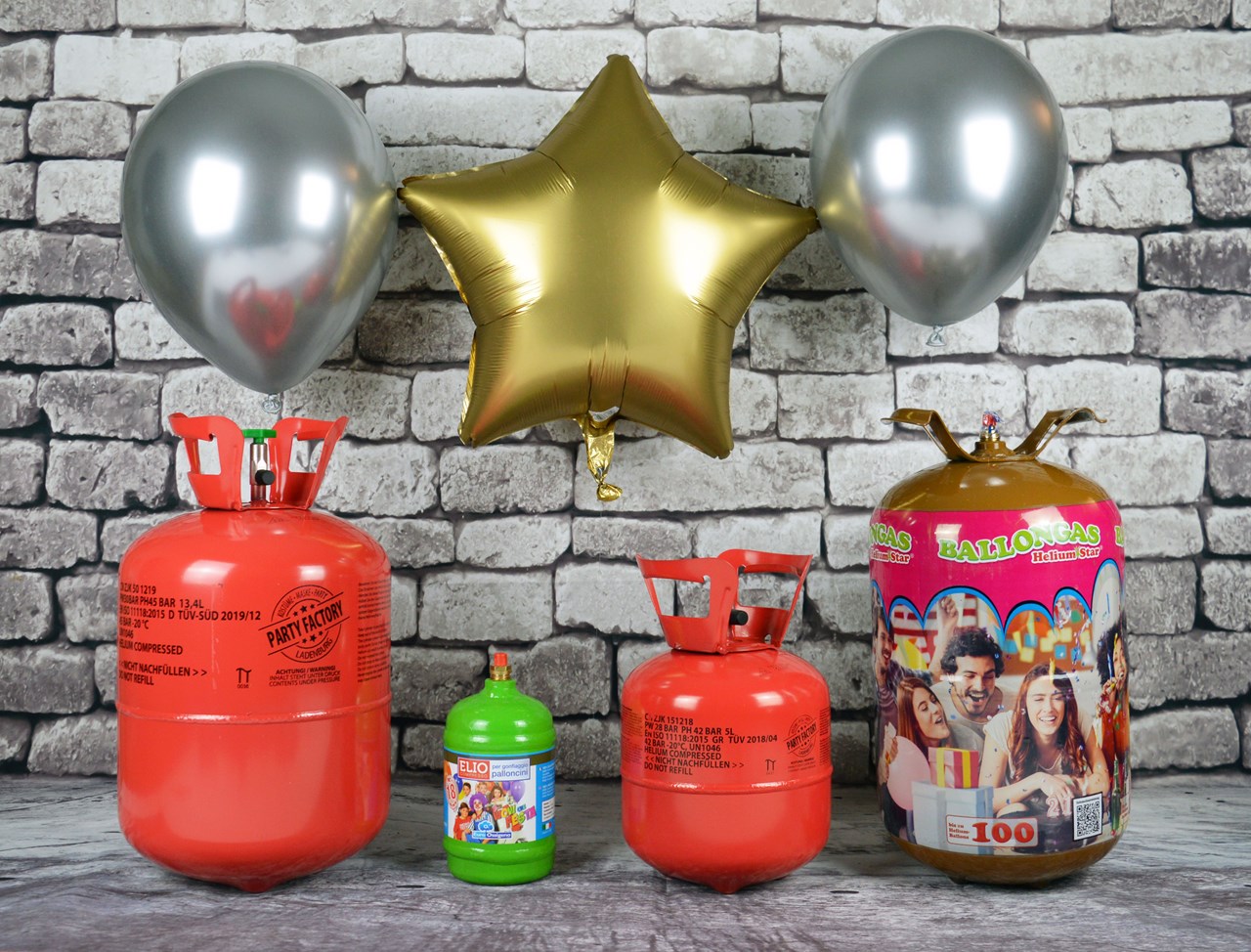 Geburtstagsdeko.at Produkt-Beispiele Helium Einwegflasche