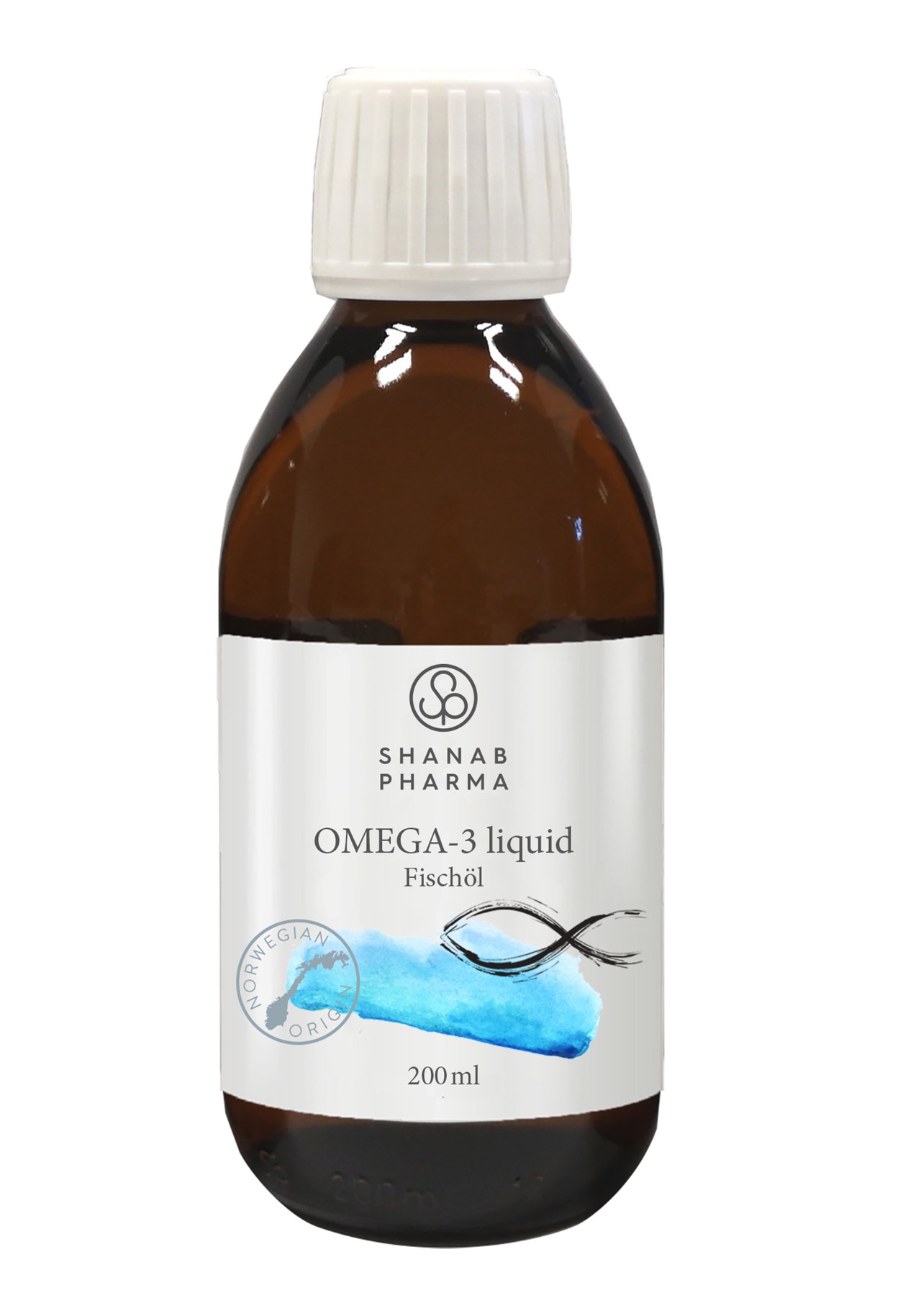 Shanab Pharma Produkt-Beispiele OMEGA-3 liquid Zitrone 4.000MG 200ML - Hochdosiert