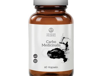 Shanab Pharma Produkt-Beispiele Carbo Medicinalis Aktivkohle 60 Kapseln