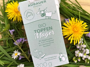 Aubauer Mondsee Produkt-Beispiele Bio Magertopfen