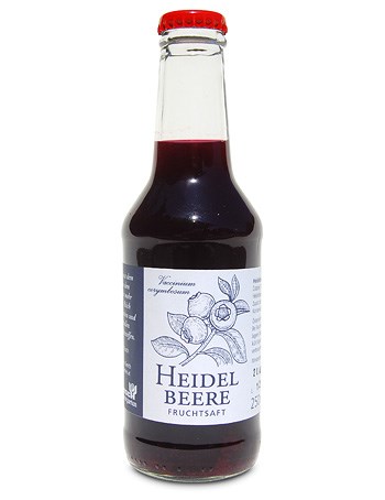Heidelbeergarten Gosch Produkt-Beispiele Saft, Likör, Fruchtbrand