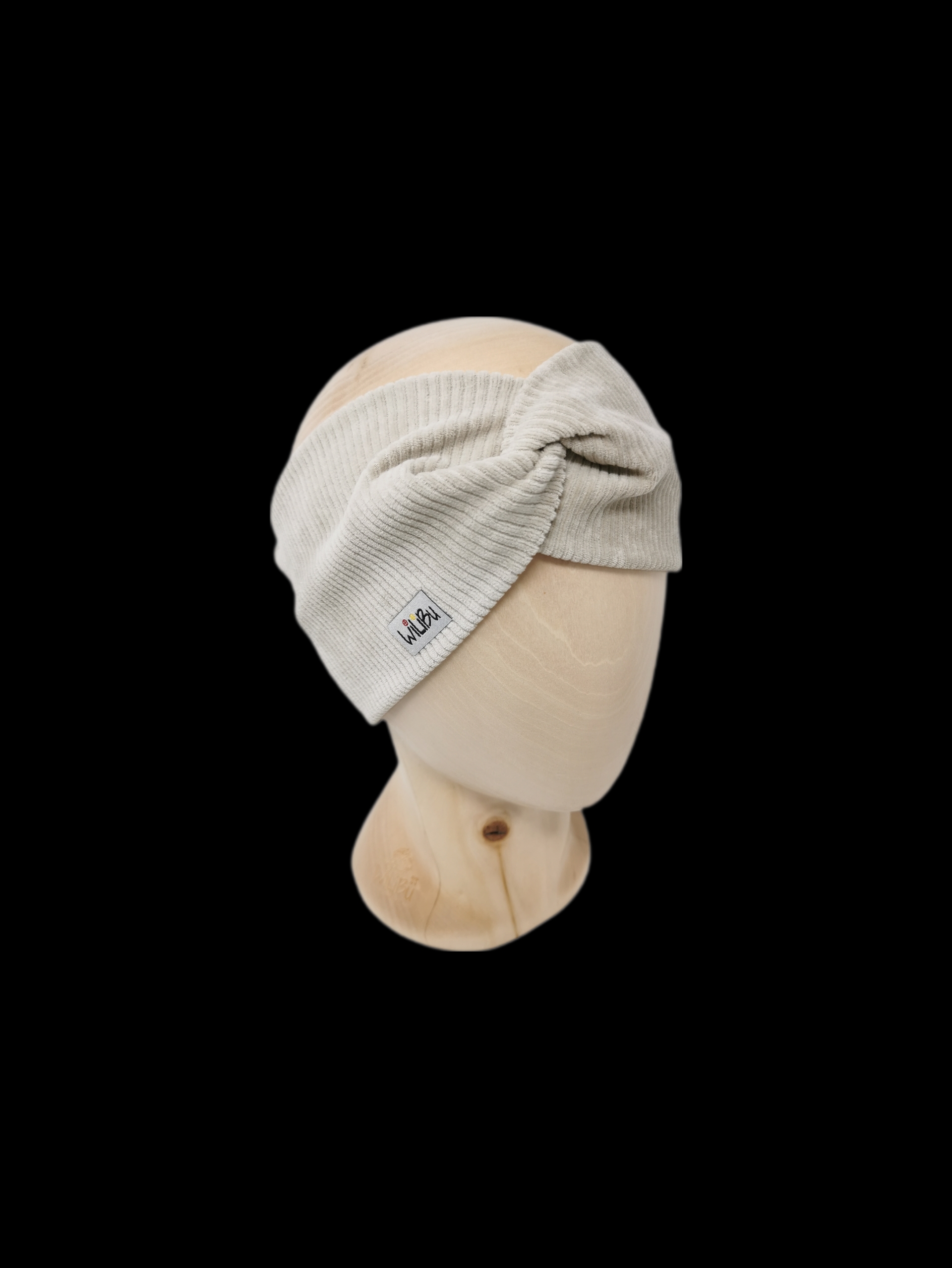 Unternehmen: Knotenstirnband Cord beige - * WiLiBu *