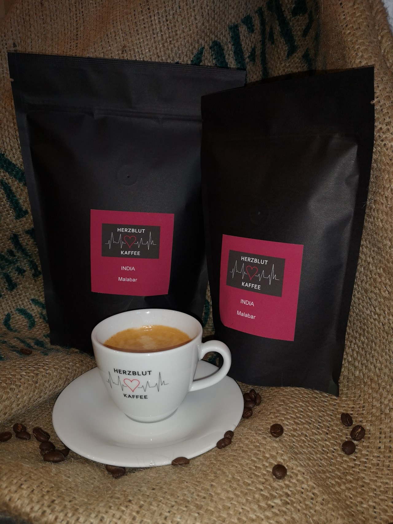 Kaffeerösterei Herzblutkaffee Produkt-Beispiele BIO Kaffee INDIA