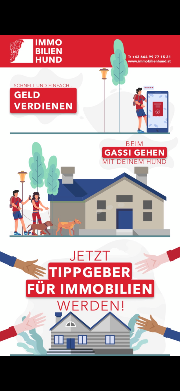 Händler - Salzburg-Stadt (Salzburg) - Geld verdienen

beim "Gassigehen"

Werde Tippgeber

für Immobilien !!! - ImmobilienHund