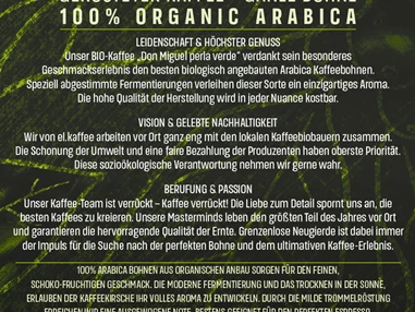 Unternehmen: KAFFEE DON MIGUEL, Direkt vom Bauern in die Tasse