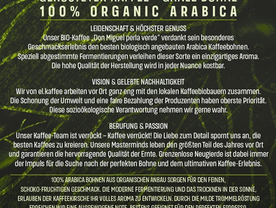 Unternehmen: KAFFEE DON MIGUEL, Direkt vom Bauern in die Tasse