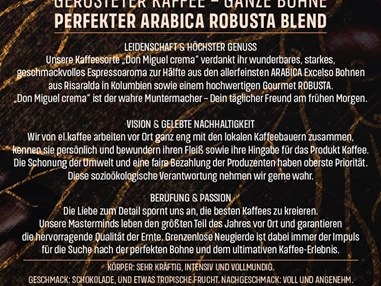 Unternehmen: KAFFEE DON MIGUEL, Direkt vom Bauern in die Tasse