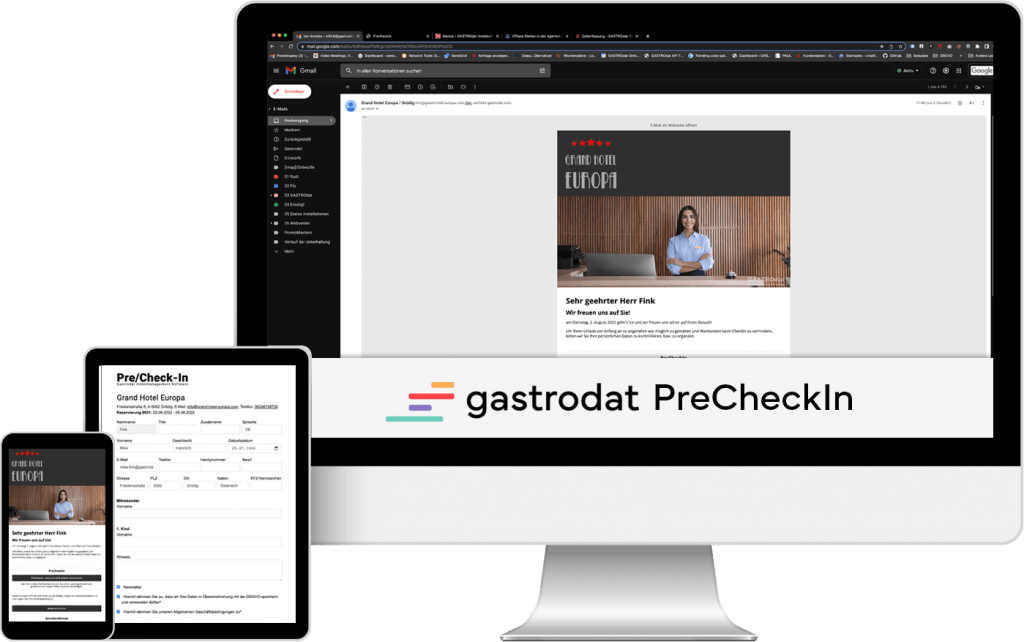 Betrieb: gastrodat PreCheckIn - Das Check In Tool für Hotels und andere Beherbergungsbetriebe. - simplify hospitality