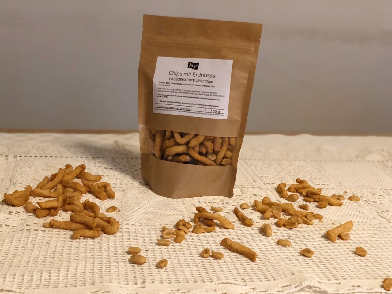 Jennifer Ofori Produkt-Beispiele Jay O Chips mit Erdnüssen 