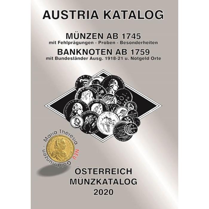 Vienna Spezialitäten - der Webshop für den Sammler Produkt-Beispiele ANK Österreich Münzkatalog 2020 - Münzen ab 1745, Banknoten ab 1759