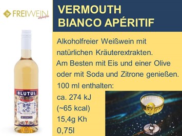 Alkoholfreier Weingenuss - Bernhard Huber Produkt-Beispiele VERMOUTH Bianco