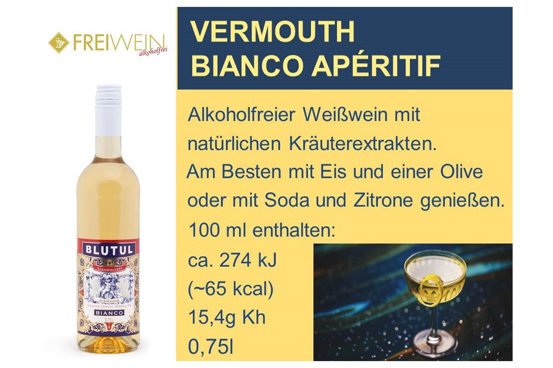 Unternehmen: Unser alkoholfreier Vermouth Bianco - Alkoholfreier Weingenuss - Bernhard Huber