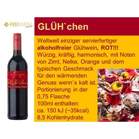 Unternehmen: Unser alkoholfreier Glühwein - GLÜH`chen - Alkoholfreier Weingenuss - Bernhard Huber