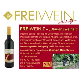 Unternehmen: FREIWEIN Z ("Blauer Zweigelt") - Alkoholfreier Weingenuss - Bernhard Huber
