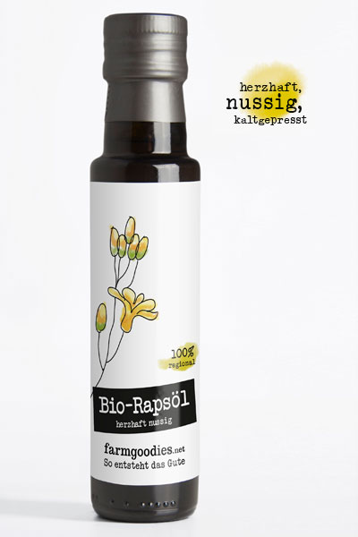 farmgoodies Produkt-Beispiele Bio-Rapsöl