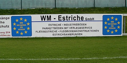 Händler - PLZ 5161 (Österreich) - WM Estriche: Fußballbandenwerbung - Agentur West - Manfred Salfinger