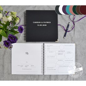 Unternehmen: Hochzeitsgästebuch personalisierbar - Feenstaub Papeterie & Grafikdesign