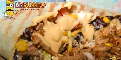 Händler - Wien-Stadt Wien - BURRITO ACAPULCO (A,C,G) Huhn, Reis, Limette, Koriander, rote Bohnen, Mais, Tomaten, Salat, Sauerrahm, Nachokäse! 
6,90€ - Burrito Casa