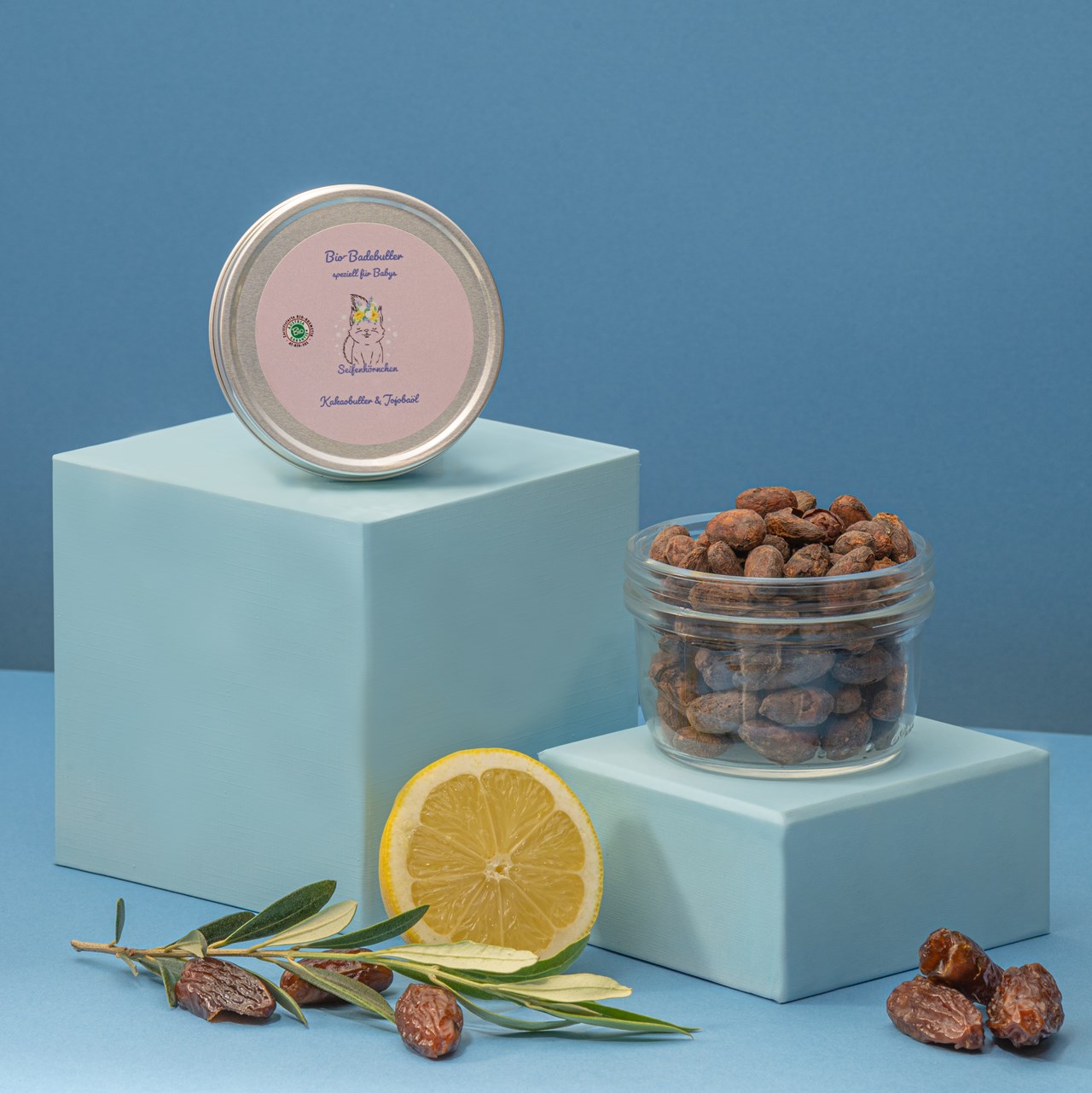 Seifenhörnchen Produkt-Beispiele Kakaobutter & Jojobaöl