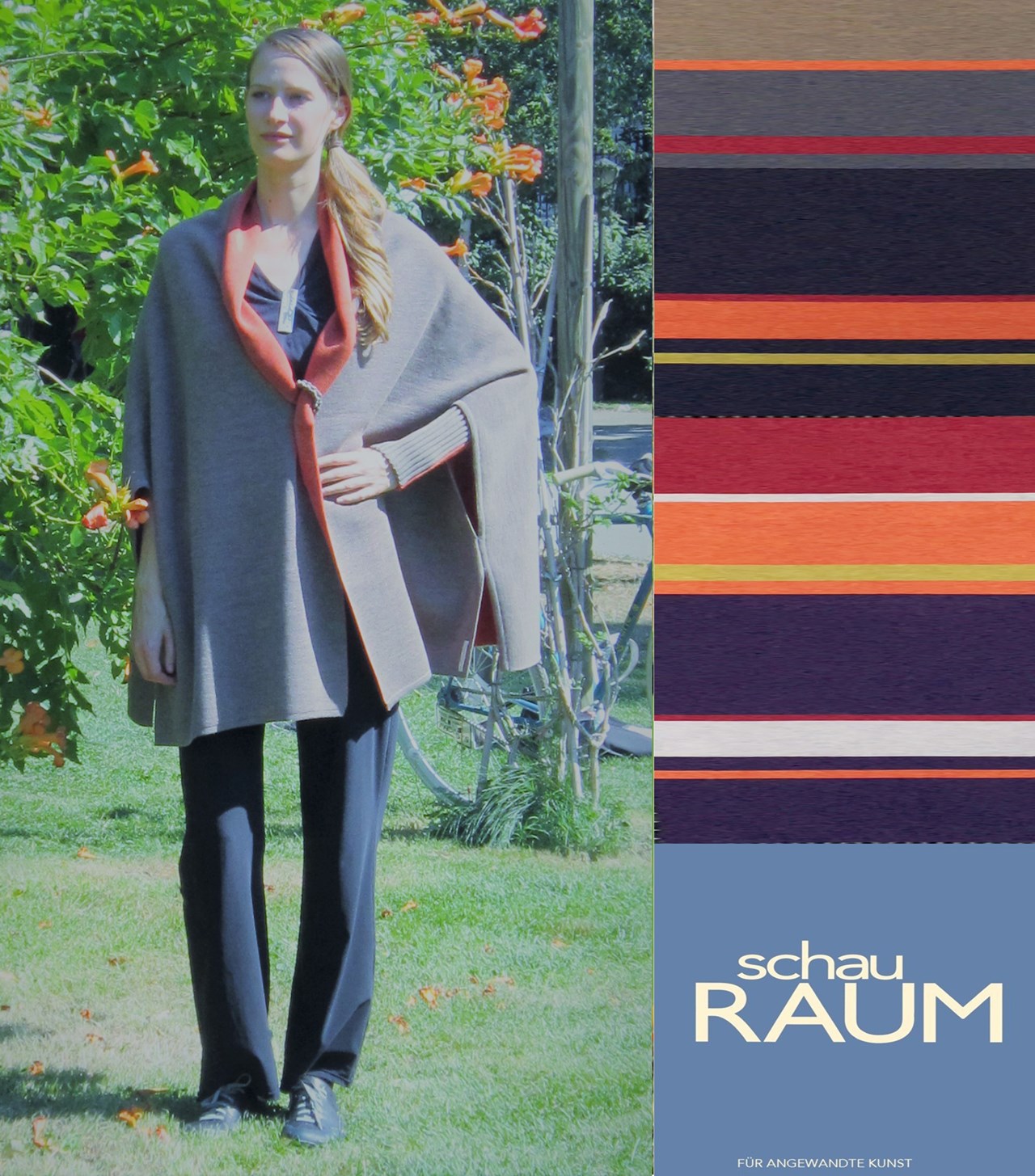 Schauraum für angewandte Kunst Produkt-Beispiele Wendbares MantelCape mit MagnetBrosche