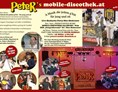 Betrieb: Peter's Flyer (Innen) - Peter´s Mobile Discothek / Disc-Moderator Peter Rebhan aus Salzburg