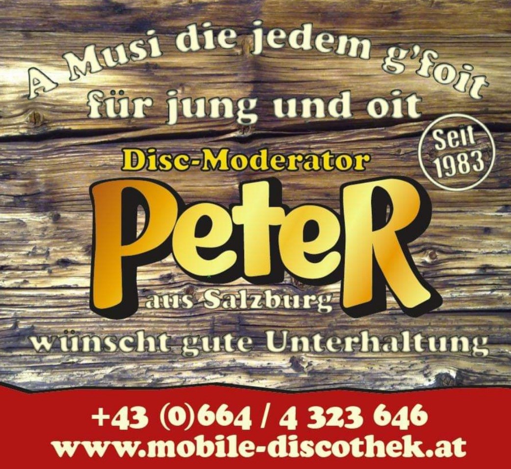 Betrieb: Urige Abdeckung von der großen Anlage - Peter´s Mobile Discothek / Disc-Moderator Peter Rebhan aus Salzburg