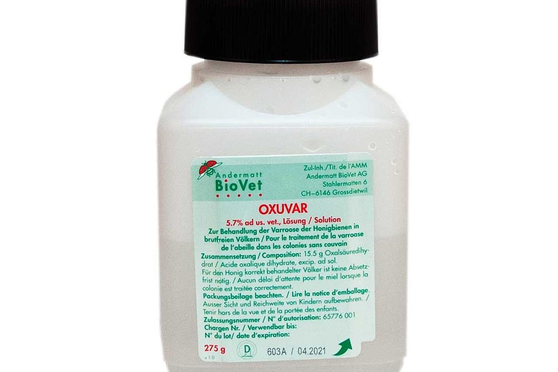 Artikel: Oxuvar 5,7% Oxalsäurekonzentrat 275g Sprühbehandlung gegen Varroa von Andermatt BioVet