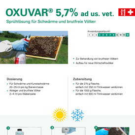 Artikel: Oxuvar 5,7% Oxalsäurekonzentrat 275g Sprühbehandlung gegen Varroa von Andermatt BioVet