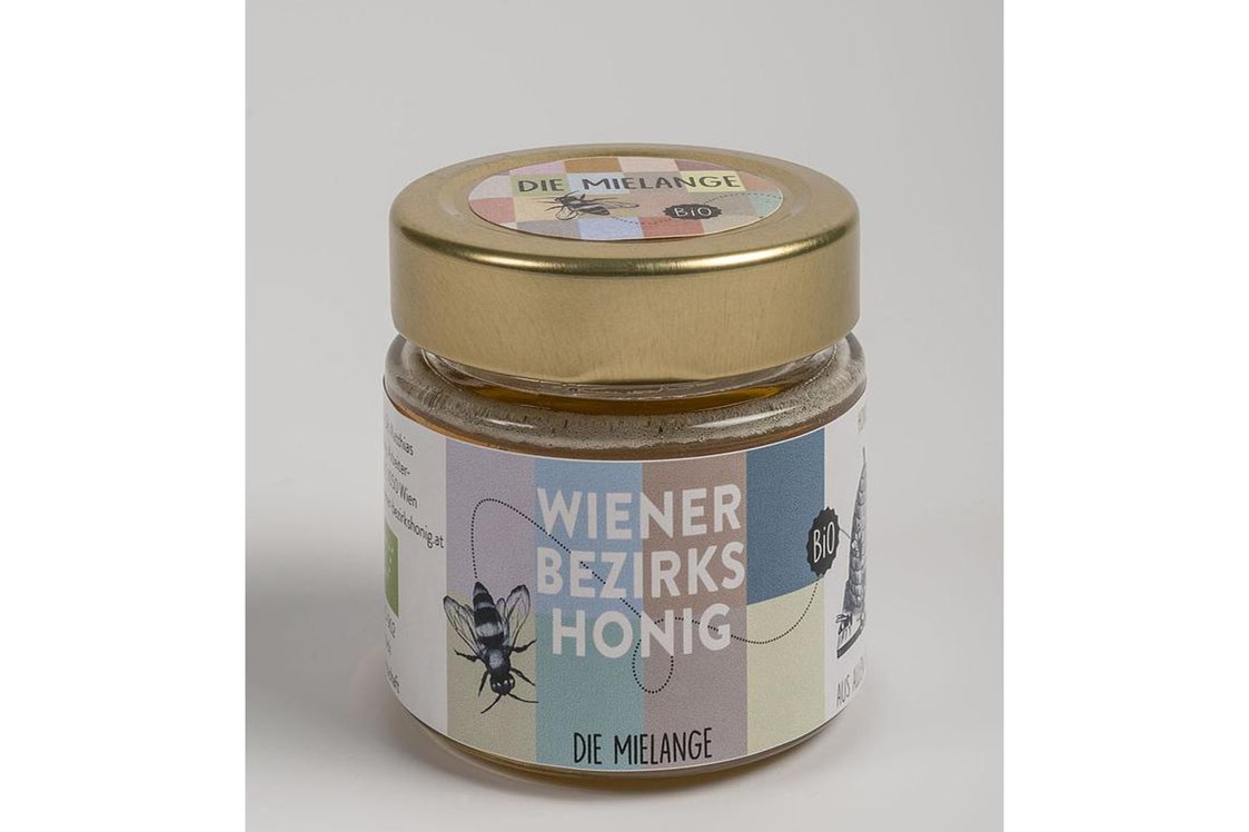 Artikel: Blütenhonig Wien Gemischter Satz Die Mielange 100g Cuvée Honig von Wiener Bezirksimkerei