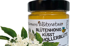 Händler - Bio Blütenhonig küsst Hollerblüte 230g von Bio-Imkerei Blütenstaub