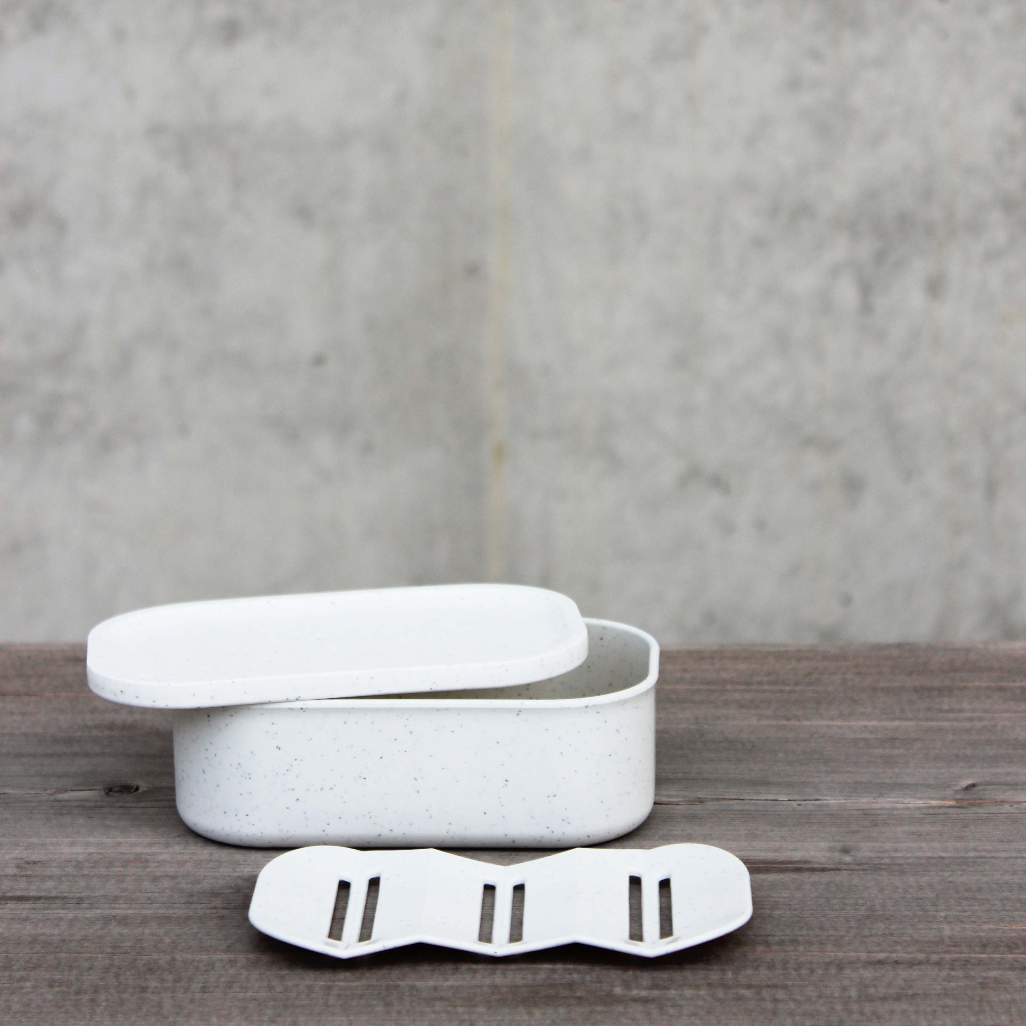 Händler - Wien-Stadt - Nachhaltige Seifendose - konsequent Naturkosmetik Seifendose aus Zuckerrohr - creme/weiß