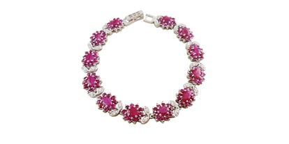 Händler - Mode und Accessoires: Schmuck und Uhren - Niederösterreich - Exquisites Rubin Blüten Armband - JOY Exquisites Rubin Blüten Armband