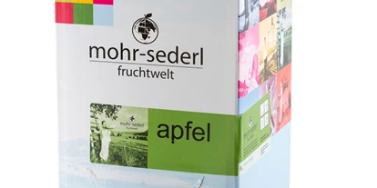 Händler - Würflach - 5 Liter aromatischer Apfelsaft, naturtrüb, aus Streuobst - Mohr-Sederl Fruchtwelt GmbH Apfelsaft, 5 L Fruchtbox