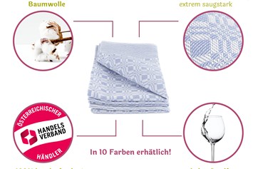Artikel: Hochwertige Qualität aus Österreich. - Premium Geschirrtuch, 100% Baumwolle, made in Austria