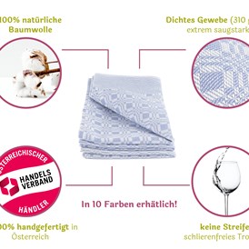 Artikel: Hochwertige Qualität aus Österreich. - Premium Geschirrtuch, 100% Baumwolle, made in Austria