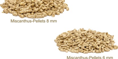 Händler - Einstreu-Pellets Größen vergleich 6mm und 8mm - Miscanthus Einstreu Pellets