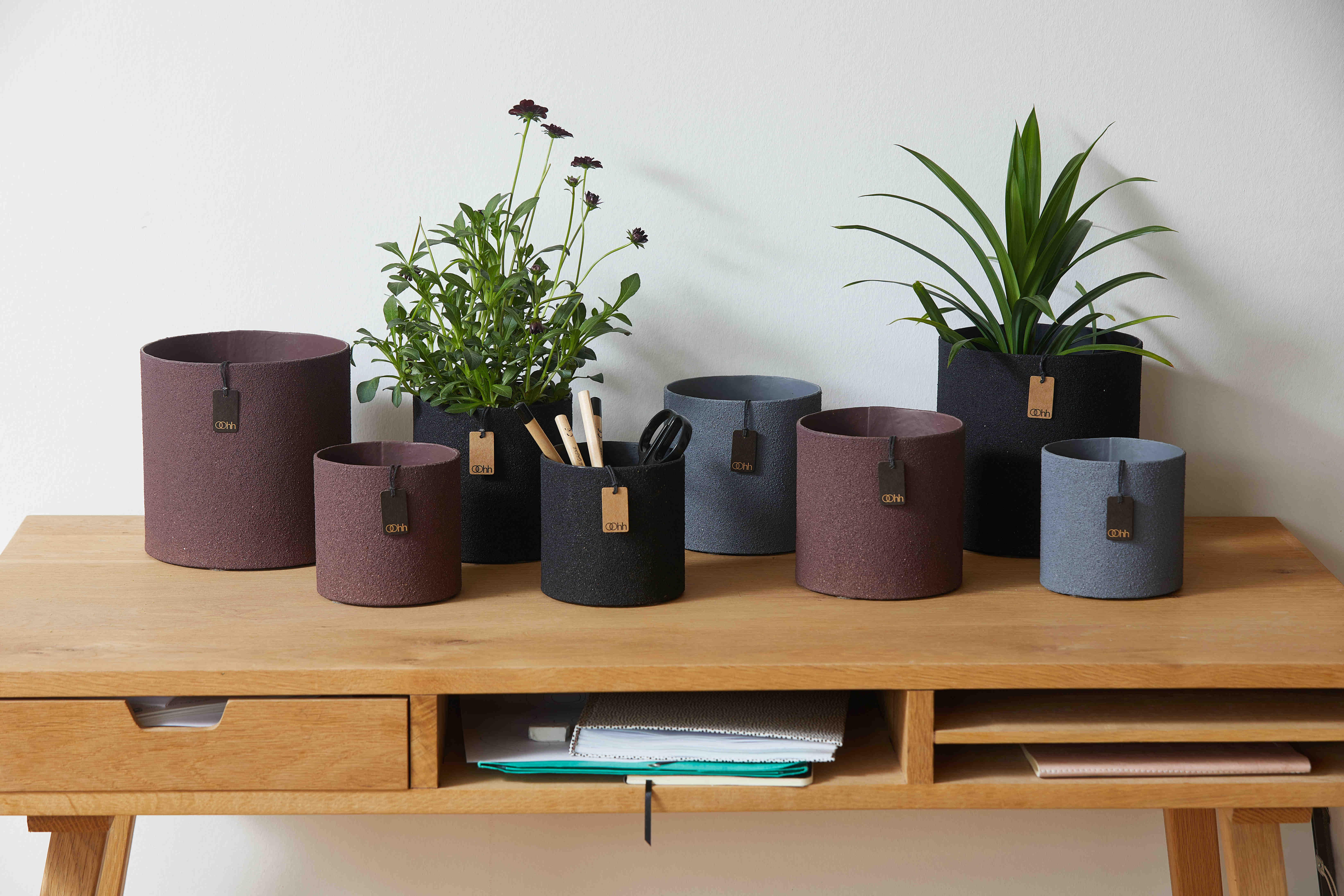 Unternehmen: Nachhaltige Aufbewahrung für deinen Schreibtisch aus recyceltem Papier! Du kannst diese pots auch als Blumenübertopf verwenden! - LiDeWo Schönes für dein Zuhase
