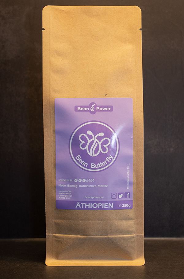 Händler - Steiermark - Bean Buttefly // ÄTHIOPIEN
100 % Arabica aus Äthiopien
Fair und Direkt gehandelt - Bean Power - Coffee and more