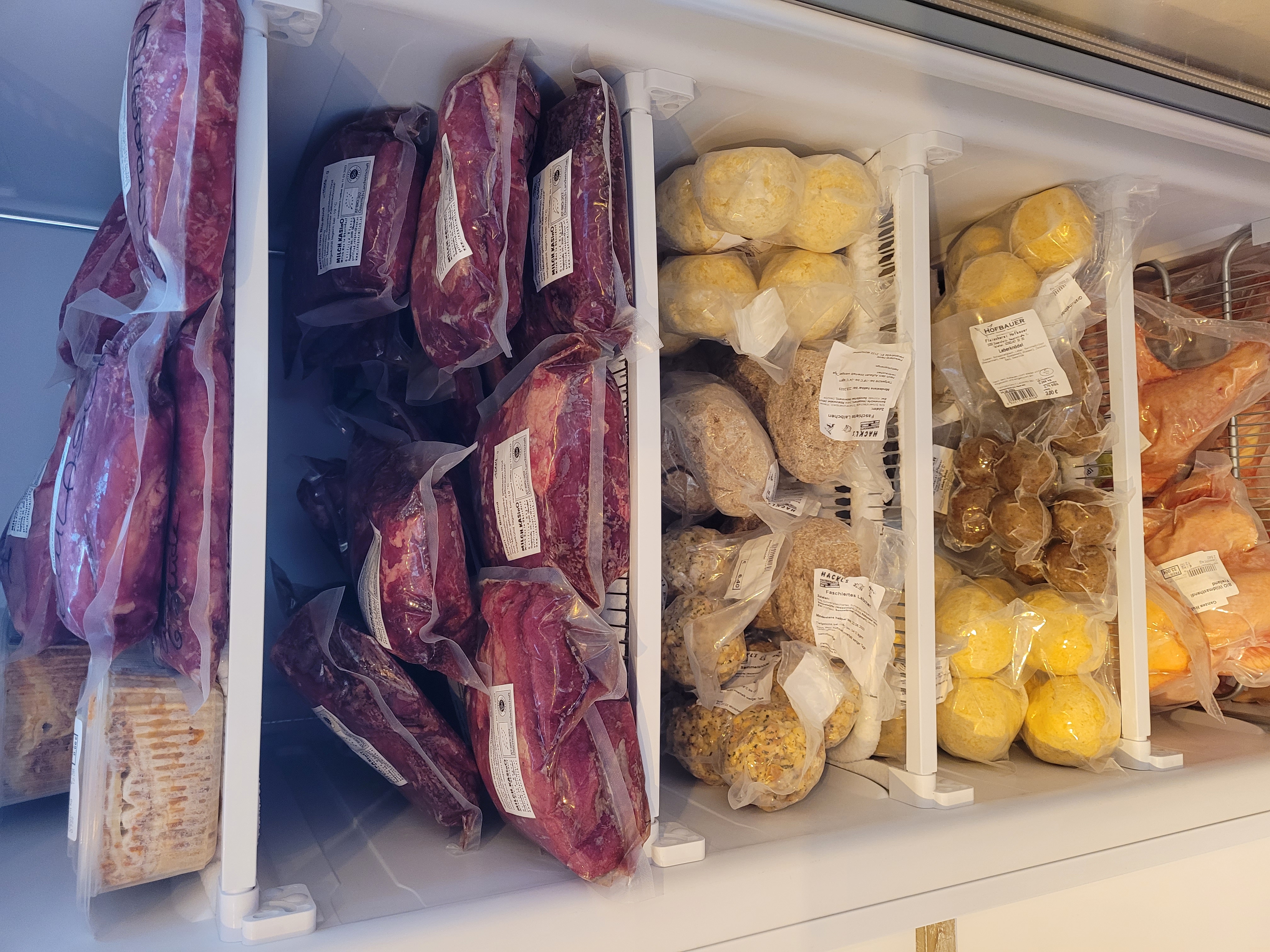 Bauerngreißlerei Obersdorf Produkt-Beispiele Regionales Fleisch TK