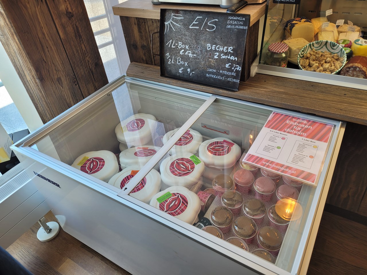 Bauerngreißlerei Obersdorf Produkt-Beispiele Eis im Sommer