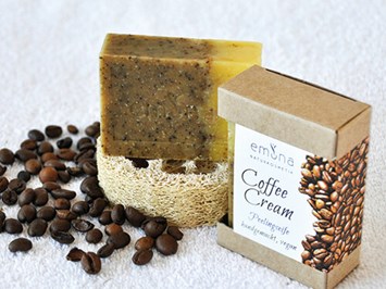 emuna NATURKOSMETIK e.U. Produkt-Beispiele Coffee Cream Peelingseife