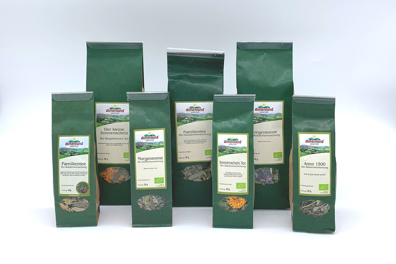 Moarhofhechtl Fa. Schrenk, Teigwaren-Freilandeier-Hofladen Produkt-Beispiele Tee