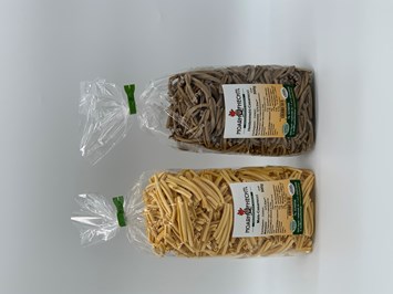 Moarhofhechtl Fa. Schrenk, Teigwaren-Freilandeier-Hofladen Produkt-Beispiele Hausgemachte Nudeln mit Buchweizenmehl oder Maismehl
