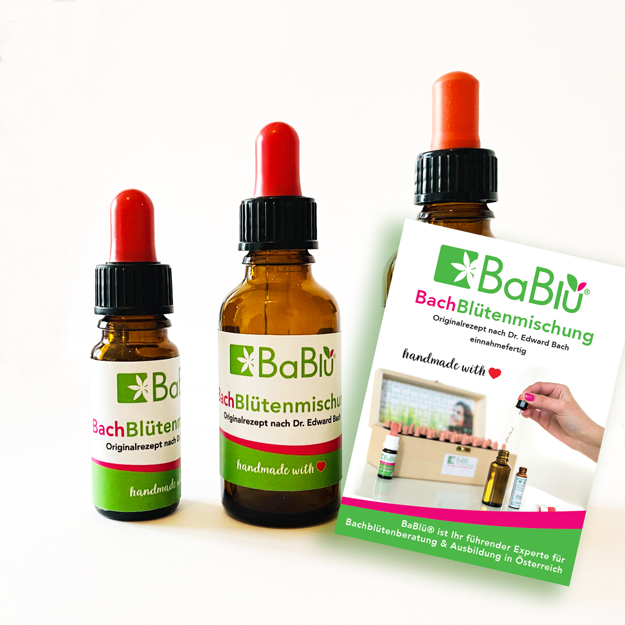 BaBlü® Akademie & Onlineshop - für ganzheitliche Gesundheit Produkt-Beispiele Alles für Bachblüten - Bachblütenset, Tropfen, Globuli