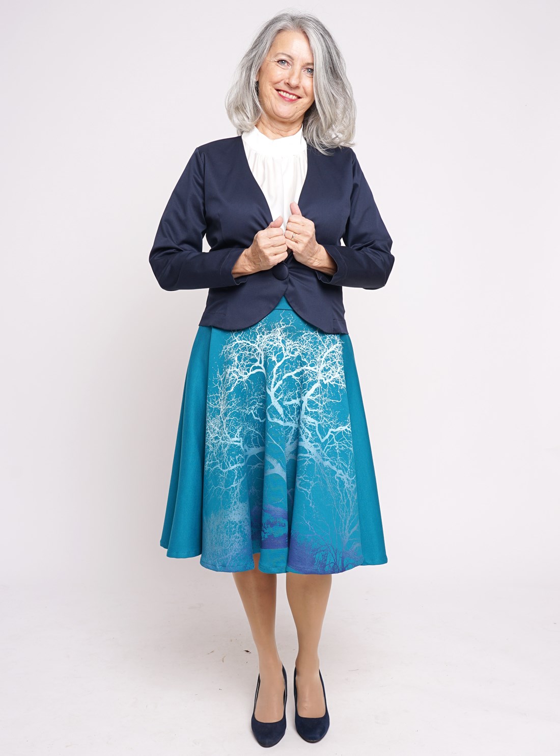 Peaces Biomode Produkt-Beispiele Tellerrock Zauberlandschaft in Türkis