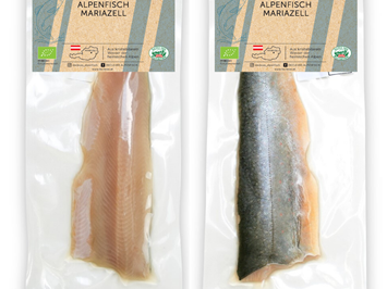 Declevas Alpenfisch Mariazell Produkt-Beispiele Mariazeller Bio–Bachsaiblingsfilet
